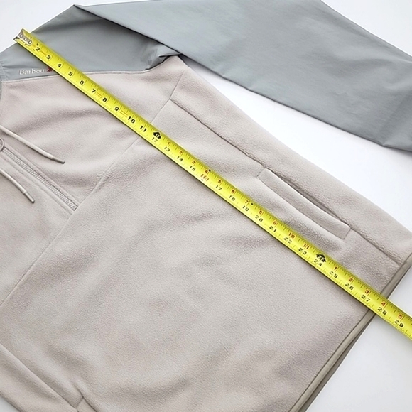 Barbour Men's Newfield Half-Zip Pullover Hoodie Top Fleece Grey Fleece Size M - Picture 11 of 12